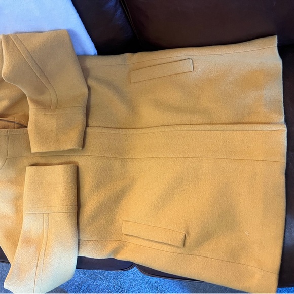 J. Crew Women's Vibrant Yellow Pea Coat - Picture 4 of 5